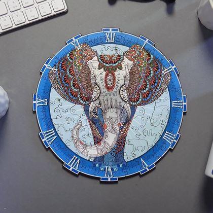 Imaginea din Puzzle din lemn cu animale - elefant