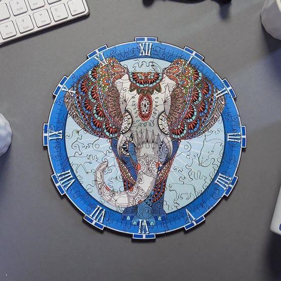 Imaginea din Puzzle din lemn cu animale - elefant