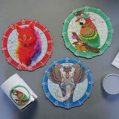 Imaginea din Puzzle din lemn cu animale - elefant