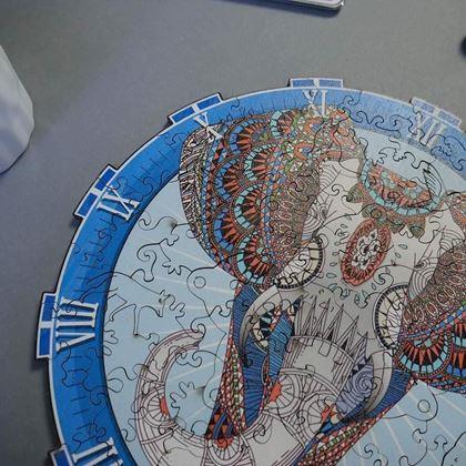 Imaginea din Puzzle din lemn cu animale - elefant