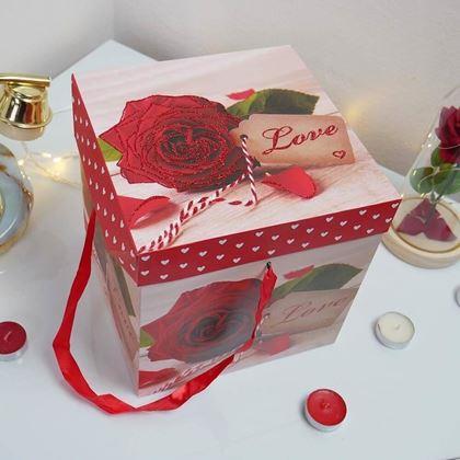 Imaginea din Cutie cadou 22 cm - trandafir Valentine's Day