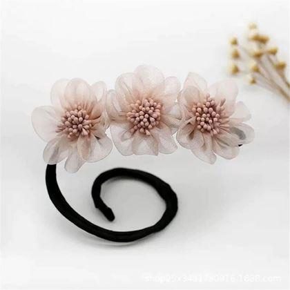 Imaginea din Spangă pentru păr cu floare - crem