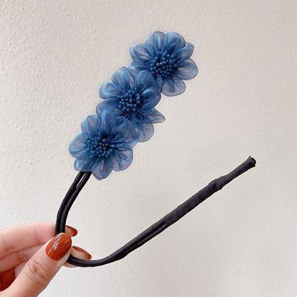 Imaginea din Spangă pentru păr cu floare - albastră
