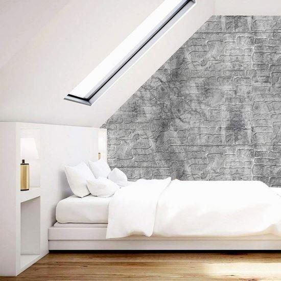 Imaginea din Tapetă 3D - piatră gri bicolore