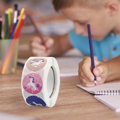 Imaginea din Stickere autocolante pentru copii 500 buc -unicorni colorați