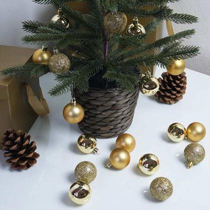 Imaginea din Set de ornamente pentru Crăciun, 24 bucăți - aurii