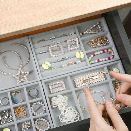 Imaginea din Organizator de bijuterii pentru sertare - compartimente mari