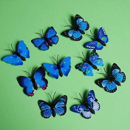 Imaginea din Sponțe pentru păr fluturași 10 bucăți - albastru