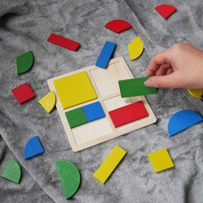 Imaginea din Puzzle geometrice pentru copii - pătrate