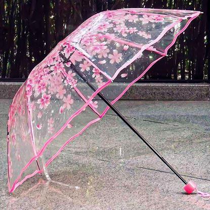 Imaginea Umbrelă transparentă - flori