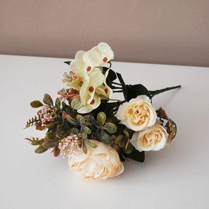 Imaginea din Flori artificiale decorative - crem