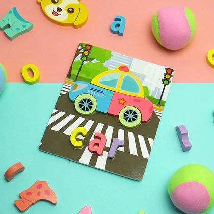 Imaginea din Puzzle limba engleză pentru cei mici - mașinuță