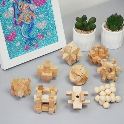 Imaginea Set 9 piese puzzle din lemn