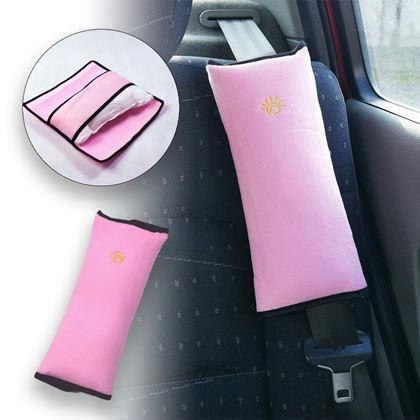 Imaginea din Pernă de călătorie pentru mașină cu curea - roz