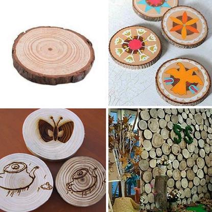 Imaginea Suport de pahare din lemn - inele anuale