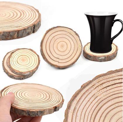 Imaginea din Suport de pahare din lemn - inele anuale