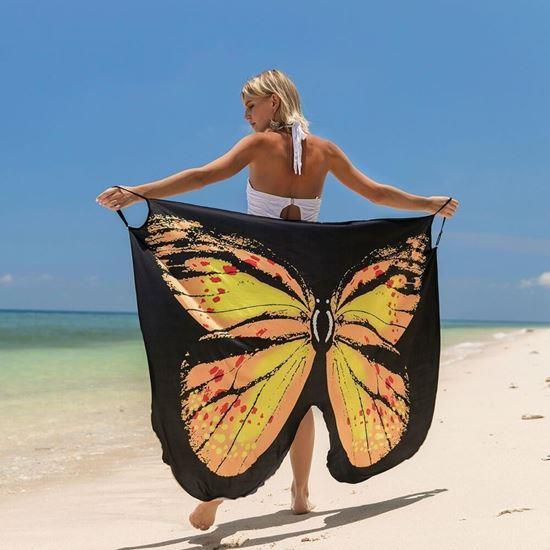 Imaginea din Rochie de plajă - aripi de fluture L-XL - galbene
