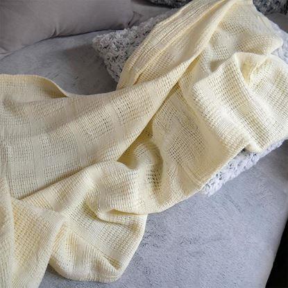 Imaginea Pătură din bumbac tricotat, 100 x 150 cm