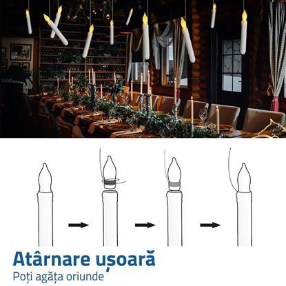 Imaginea Lumânări LED flotante, set de 6 bucăți