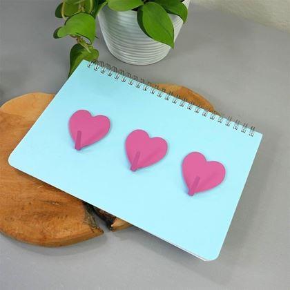 Imaginea din Agăţătoare de perete în formă de inimă - roz