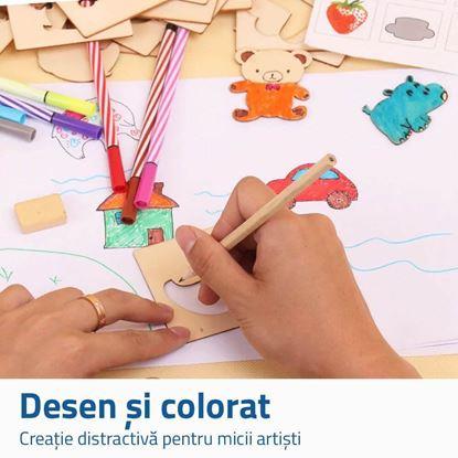 Imaginea Set din lemn pentru desen, 100 bucăți