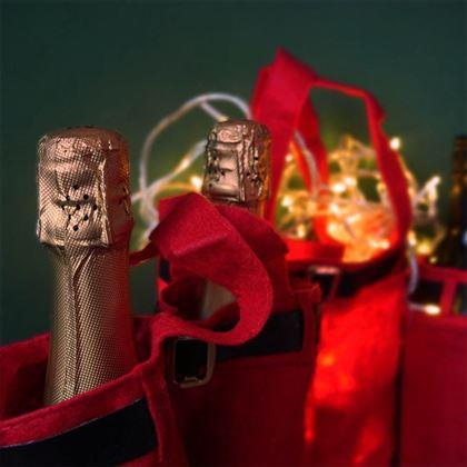 Imaginea din Geantă de Crăciun pentru vin - Moș Crăciun