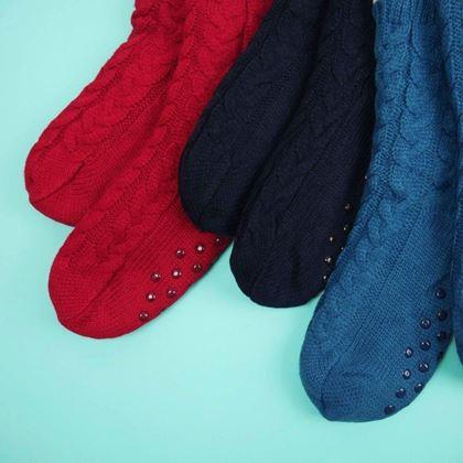Imaginea din Ciorapi călduroși tricotați - albastru