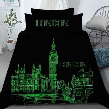 Imaginea din Lenjerie de pat din bumbac care luminează în întuneric - London, Paris