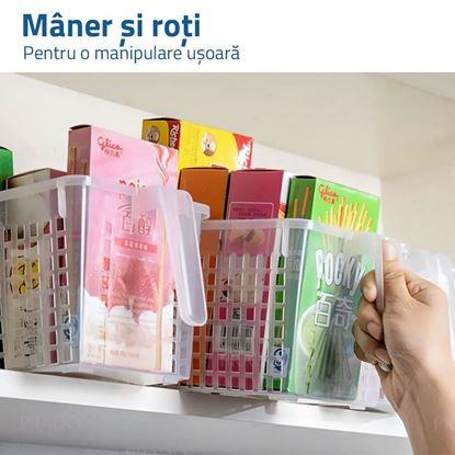 Imaginea Organizator alimentar cu maner si roti