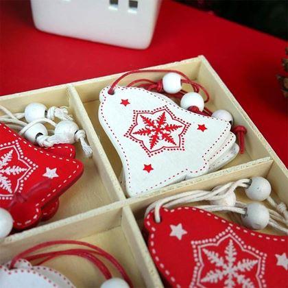 Imaginea din Setul de ornamente din lemn 12 bucăți - clopoței