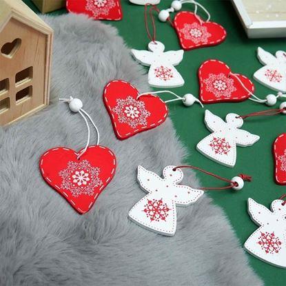Imaginea Set de ornamente din lemn, 12 bucăți