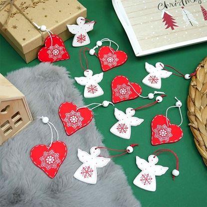 Imaginea Set de ornamente din lemn, 12 bucăți
