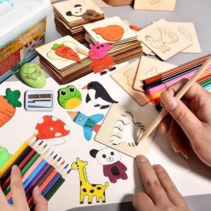 Imaginea din Set din lemn pentru desen, 100 bucăți