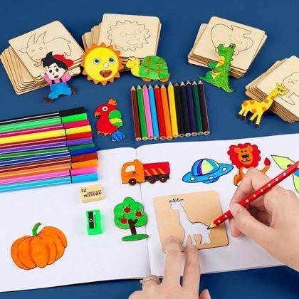Imaginea din Set din lemn pentru desen, 100 bucăți