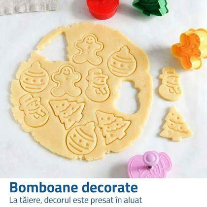 Imaginea din Decorațiuni de Crăciun cu timbru pentru biscuiți (set 4 bucăți)