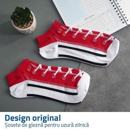 Imaginea din Sosete fericite pantofi sport - roșii