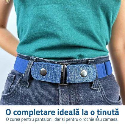 Imaginea din Curea elastică din denim - albastru inchis