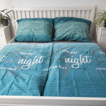 Imaginea Lenjerie de pat din bumbac - good night albastru