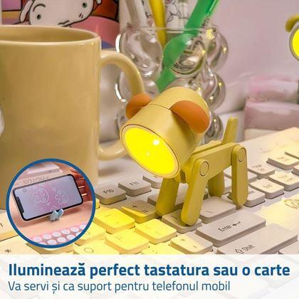 Imaginea din Lampă mini câine – albastru