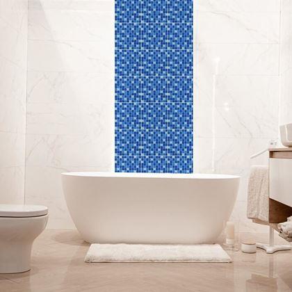 Imaginea din Mozaic pe grilă - amestecați albastru