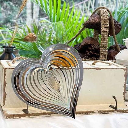 Imaginea din Decorațiuni grădină - mori de vânt în formă de inimă