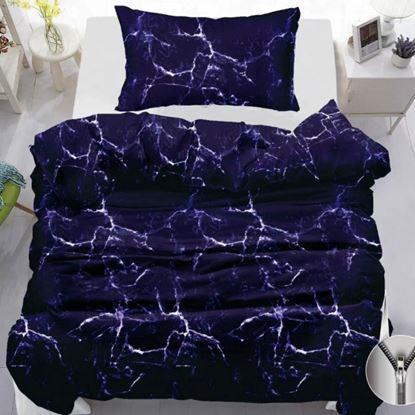Imaginea Lenjerie de pat din bumbac - marmură violetă