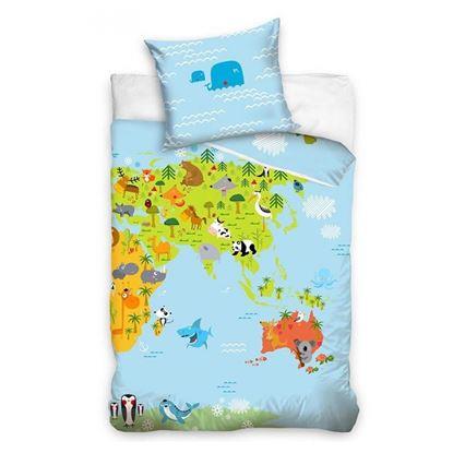 Imaginea Lenjerie de pat pentru copii - animale din lume