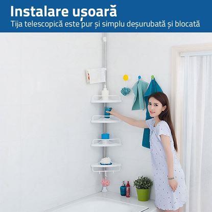 Imaginea Raft de colț telescopic pentru baie