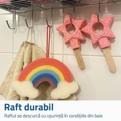 Imaginea din Polita de răzuit din oțel inoxidabil cu cârlige