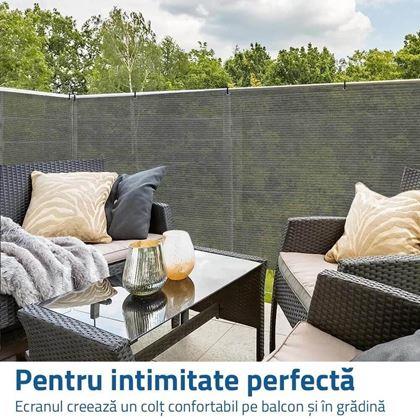 Imaginea din Paravan pentru balcon 500x90 cm - gri