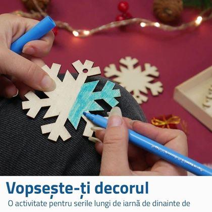 Imaginea din Ornamente de Crăciun din lemn de colorat - 32 de bucăți