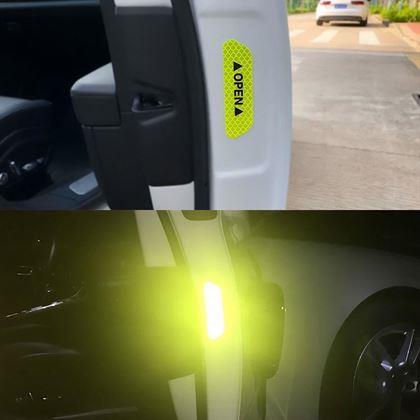 Imaginea din Autocolante reflectorizante pentru autoturisme 4 buc - galben