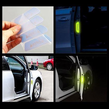 Imaginea din Autocolante reflectorizante pentru autoturisme 4 buc - galben