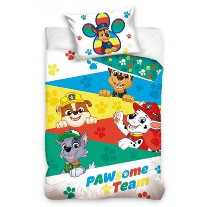 Imaginea Lenjerie de pat din bumbac - Patrula labe, intrăm în acțiune